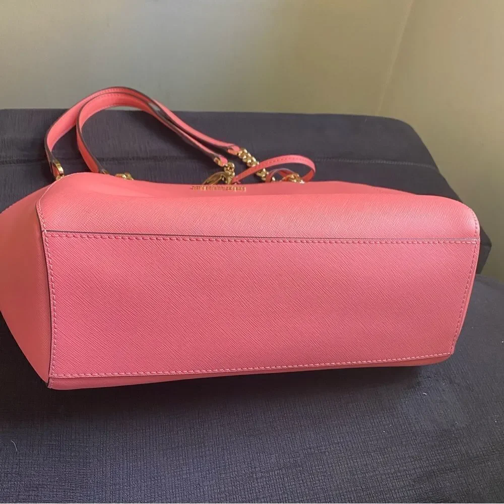 Michael Kors Jet Set Large Saffiano Leather Shoulder Bag Pink